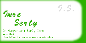 imre serly business card